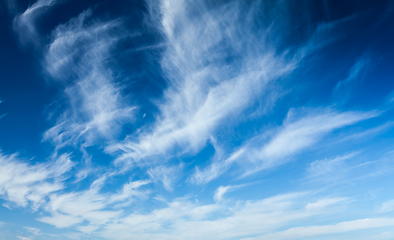 Image showing Blue sky with white clouds