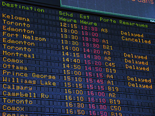Image showing Airport information board
