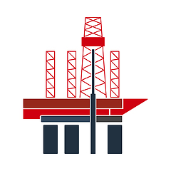 Image showing Oil Sea Platform Icon