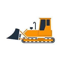 Image showing Icon Of Construction Bulldozer