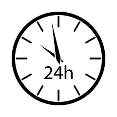 Image showing 24 Hours Clock Icon