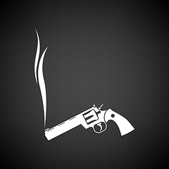 Image showing Smoking Revolver Icon