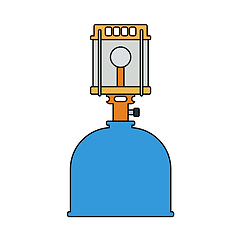Image showing Icon Of Camping Gas Burner Lamp