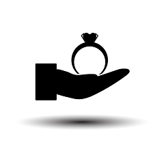 Image showing Hand Present Heart Ring Icon