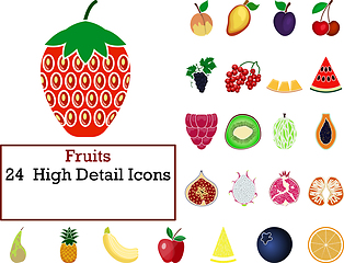 Image showing Fruits Icon Set