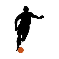 Image showing Soccer Player Silhouette