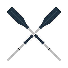 Image showing Icon Of Boat Oars