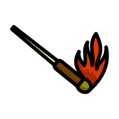 Image showing Burning Matchstik Icon