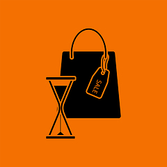Image showing Sale Bag With Hourglass Icon