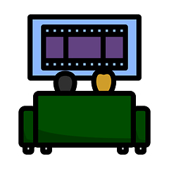 Image showing Cinema Sofa Icon