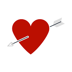 Image showing Pierced Heart By Arrow Icon