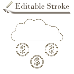 Image showing Coins Falling From Cloud Icon