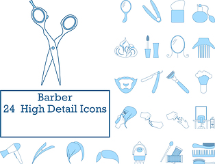 Image showing Barber Icon Set