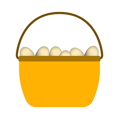 Image showing Easter Basket With Eggs Icon