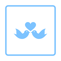 Image showing Dove With Heart Icon