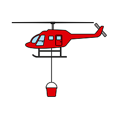 Image showing Fire Service Helicopter Icon