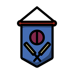 Image showing Cricket Shield Emblem Icon
