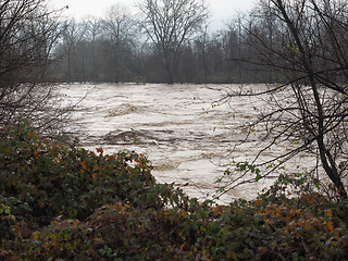 Image showing River Po flood in Turin