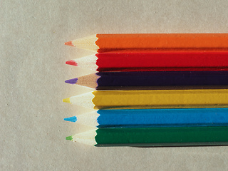 Image showing Many colour pencil