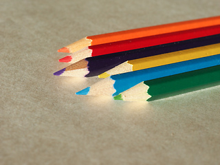 Image showing Many colour pencil