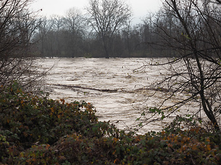 Image showing River Po flood in Turin