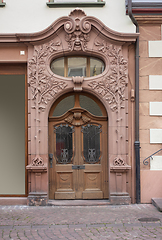 Image showing ornamented door in Miltenberg