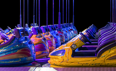 Image showing colorful bumper cars