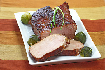 Image showing Roasted pork meat