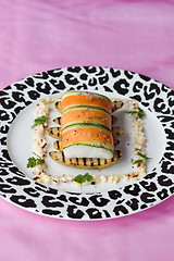 Image showing brill wrapped in carrot