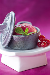 Image showing raspberry sorbet 