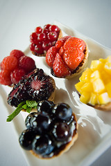 Image showing selection of mini fruit tarts