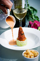 Image showing Salmon Gazpacho