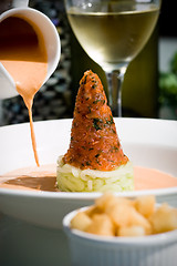 Image showing Salmon Gazpacho