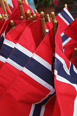 Image showing Norwegian flags