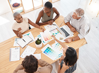 Image showing Data, logistics and business meeting in office with analytics data team with innovation, creative and strategy plan. Teamwork, marketing and business people with writing, planning and collaboration