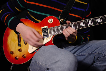 Image showing Playing Electric Guitar
