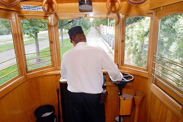 Image showing Driver of tram