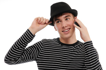 Image showing Young man with hat