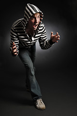 Image showing Guy in striped clothes