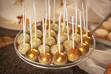 Image showing Sweet chocolate cake pops