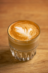 Image showing Hot latte coffee drink