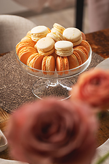 Image showing Pastel colored macarons