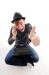 Image showing Young man with hat