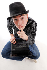 Image showing Young man with hat