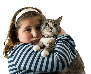 Image showing Child and Cat