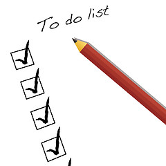 Image showing to do list