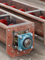 Image showing Ball bearing on screw conveyor at a workshop