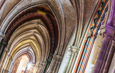 Image showing Vaults and arches inside the cathedral of Bourges