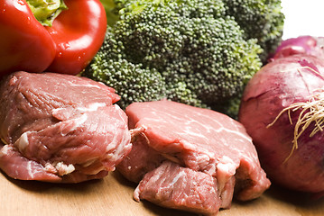 Image showing filet mignon steaks with vegetables