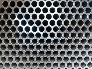 Image showing End plate of shell and tube condenser.
